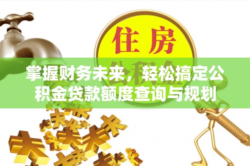 鱼台掌握财务未来，轻松搞定公积金贷款额度查询与规划