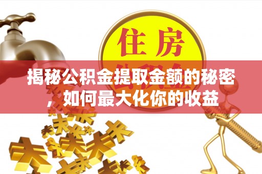 鱼台揭秘公积金提取金额的秘密，如何最大化你的收益