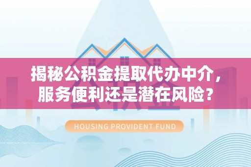 鱼台揭秘公积金提取代办中介，服务便利还是潜在风险？